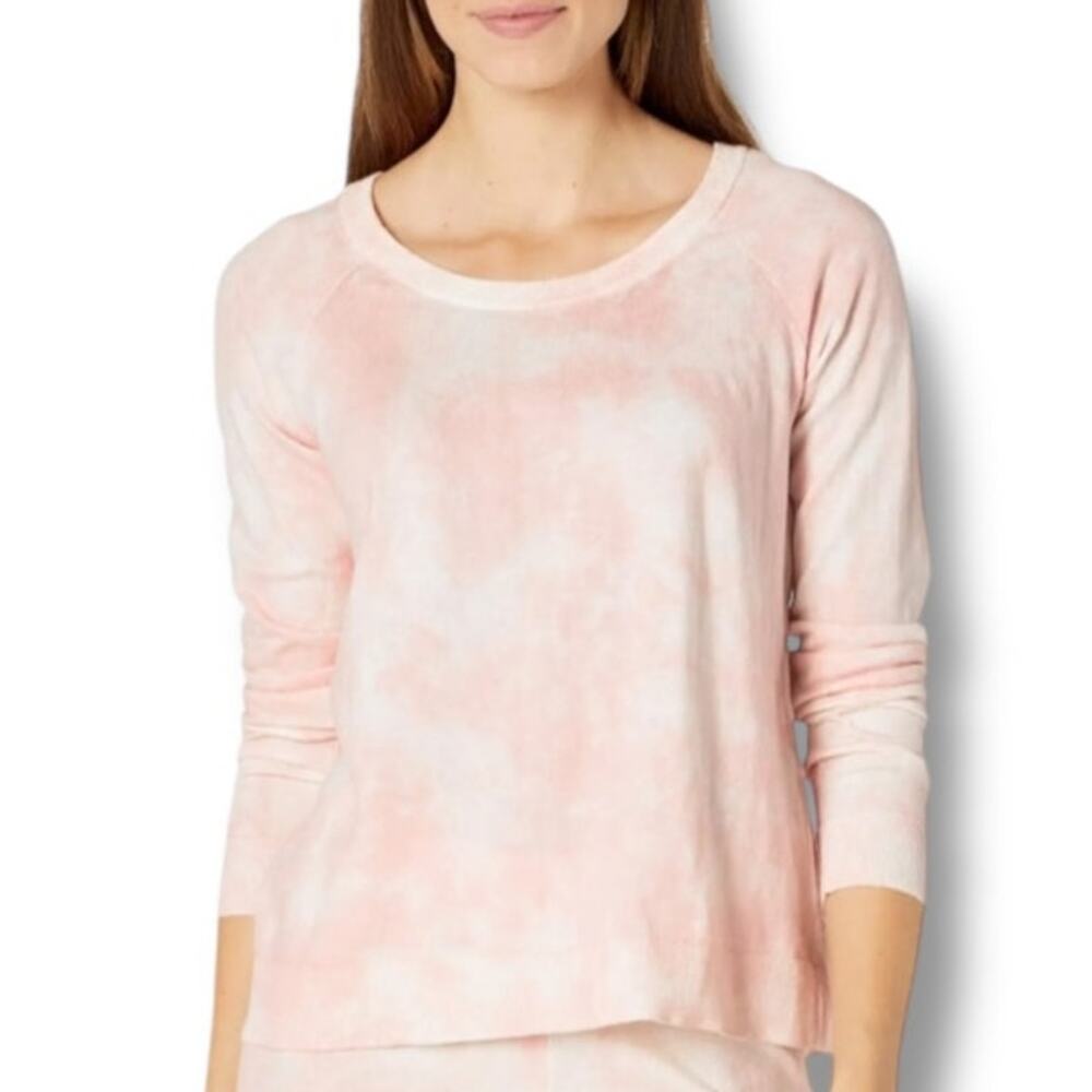 Sanctuary Essential Popover raglan top in Lotus tie-dye pink NEW Women's size M